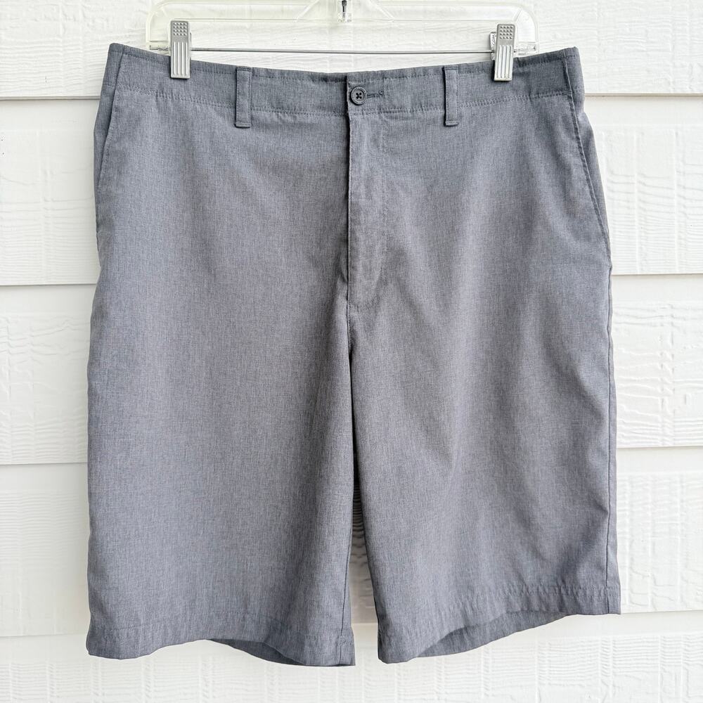 Nicklaus Men's Gray Golf Shorts Size 34 Flat Front Country Club Preppy